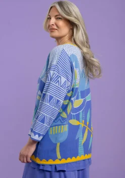 Gudrun Sjödén Pullover Birdie Aus Bio-/Recycling-Baumwolle mildes blau