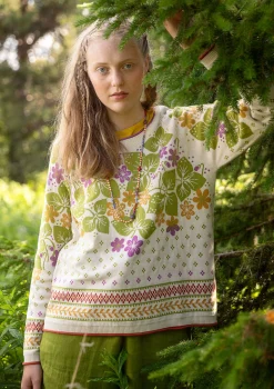 Gudrun Sjödén Pullover Blåsippa Aus Bio-/Recycling-Baumwolle Mandelmilch