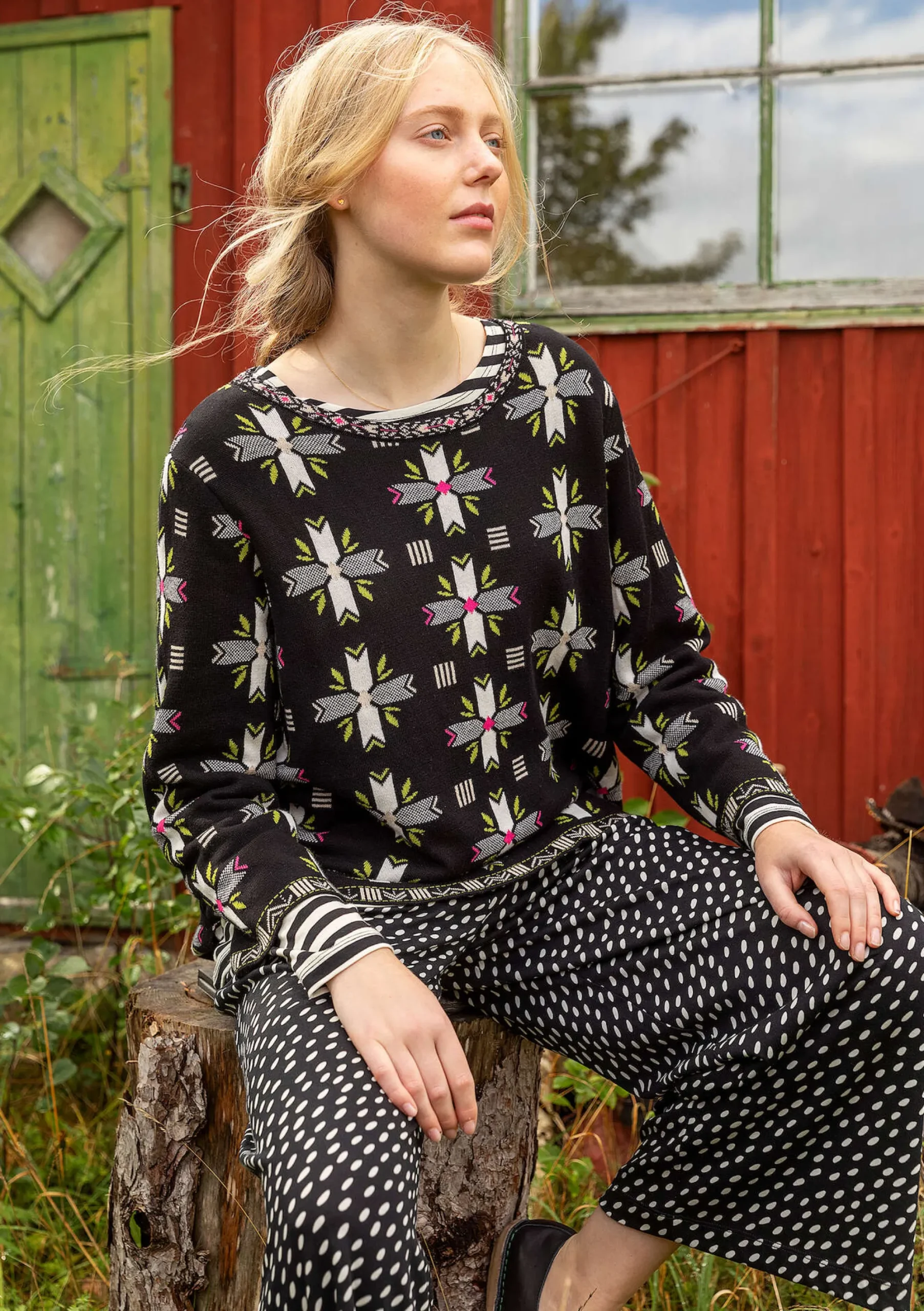 Clearance Gudrun Sjödén Pullover Bunge Aus Bio- Und Recycling-Baumwolle schwarz
