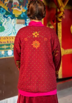 Clearance Gudrun Sjödén Pullover Feru Aus Bio-Baumwolle/Leinen achatrot