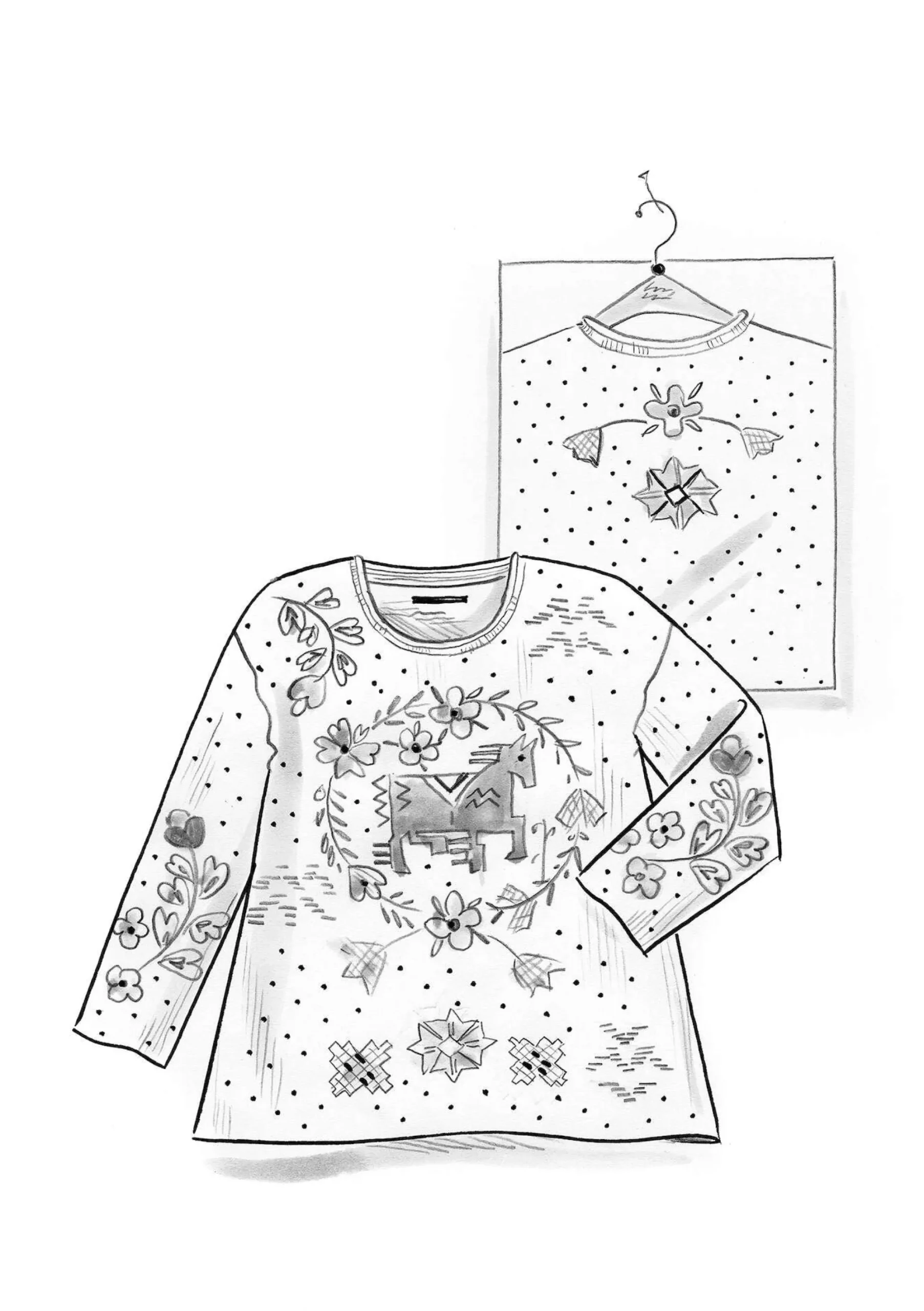Clearance Gudrun Sjödén Pullover Feru Aus Bio-Baumwolle/Leinen achatrot