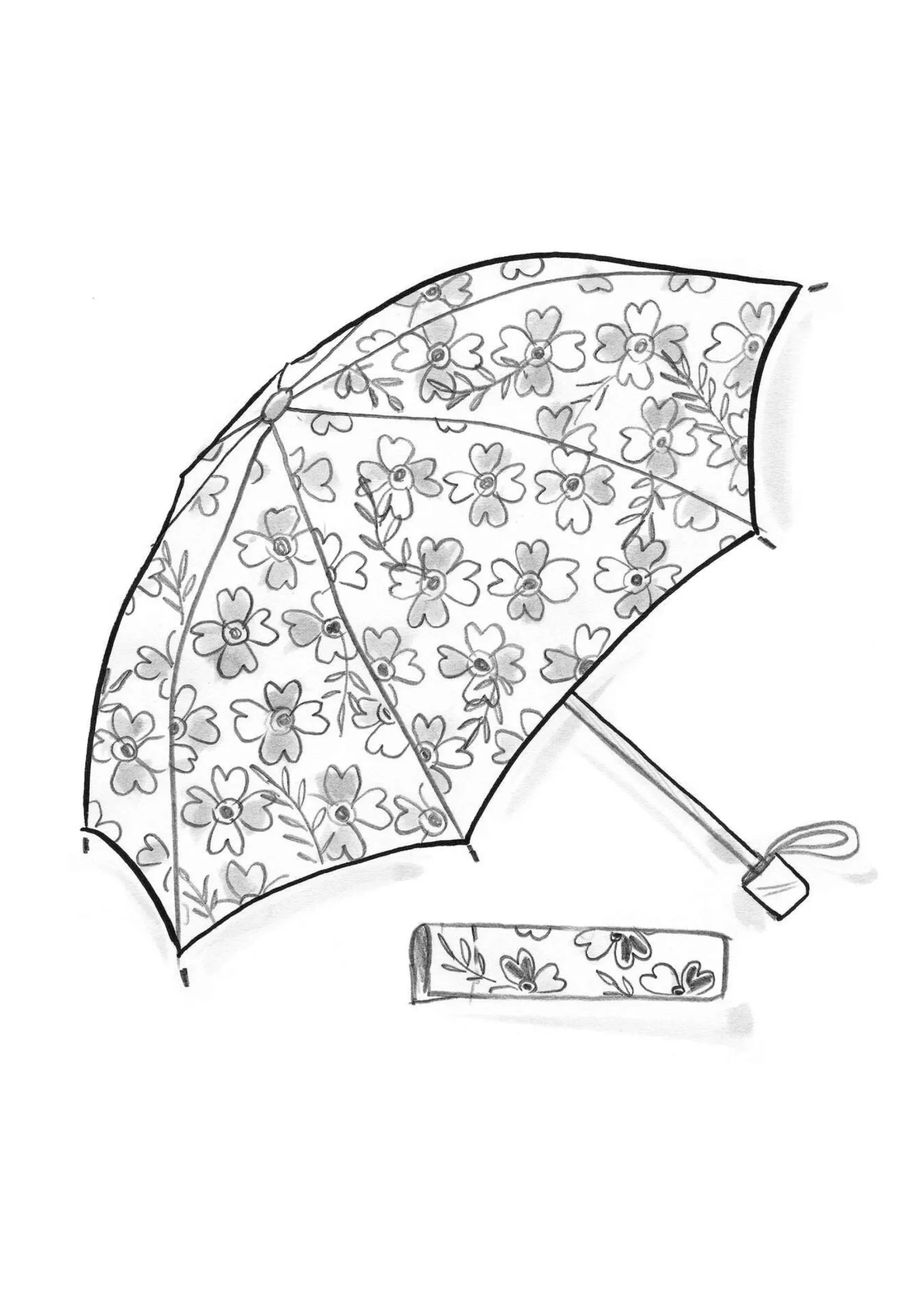 Clearance Gudrun Sjödén Regenschirm Peggy Aus Recycling-Polyester hibiskus