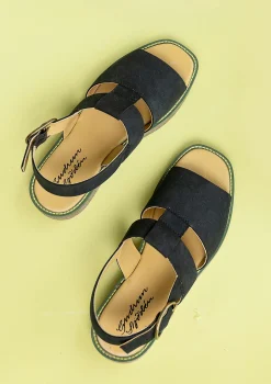 Outlet Gudrun Sjödén Sandalen Aus Nubukleder schwarz