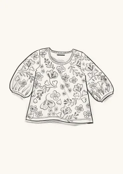 Best Gudrun Sjödén Shirt Eva Aus Bio-Baumwolle halbgebleicht