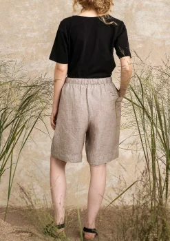 Gudrun Sjödén Shorts Aus Leinengewebe hellwarmgrau-gestreift
