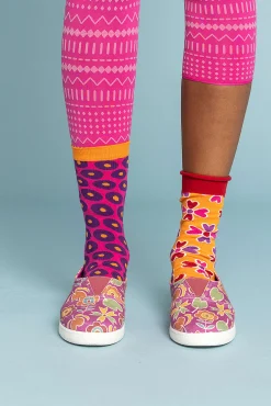 Sale Gudrun Sjödén Socken Billie Aus Bio-Baumwolle hibiskus
