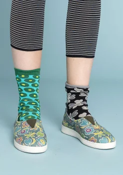 Discount Gudrun Sjödén Stoffschuhe Jane Aus Baumwolle meeresgrün