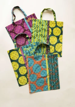 Outlet Gudrun Sjödén Stofftasche Größe M, Aus Bio-Baumwolle multi