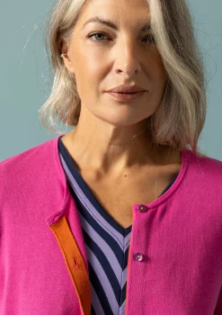 Clearance Gudrun Sjödén Strickjacke Aus Bio-/Recycling-Baumwolle hibiskus