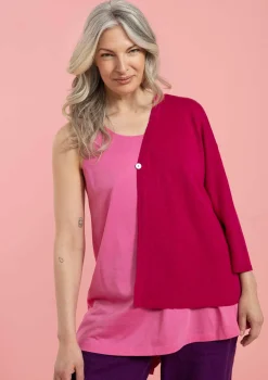Discount Gudrun Sjödén Strickjacke Aus Leinen alpenveilchen