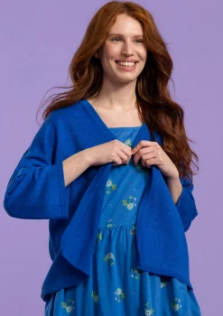 Outlet Gudrun Sjödén Strickjacke Aus Leinen saphirblau