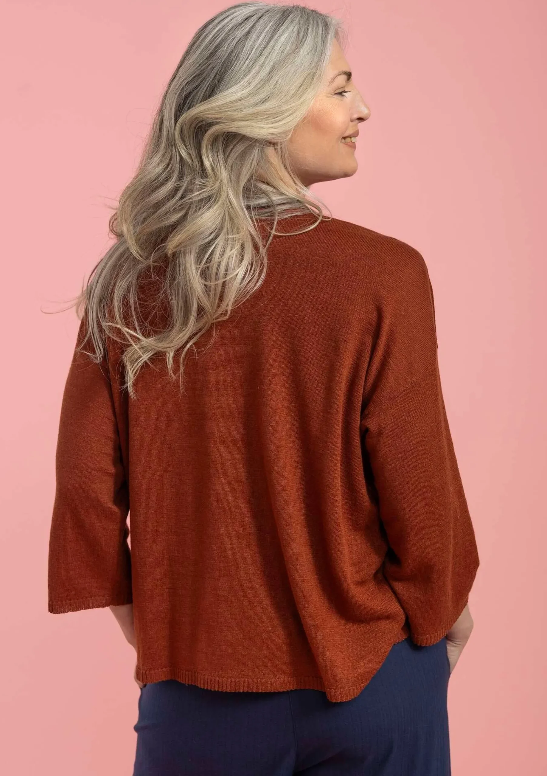 Online Gudrun Sjödén Strickjacke Aus Leinen rost