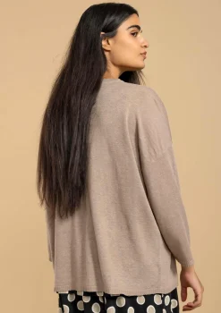 Clearance Gudrun Sjödén Strickjacke Aus Leinen dunkelnatur