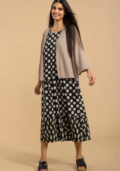 Clearance Gudrun Sjödén Strickjacke Aus Leinen dunkelnatur