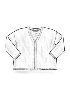 Clearance Gudrun Sjödén Strickjacke Aus Leinen dunkelnatur