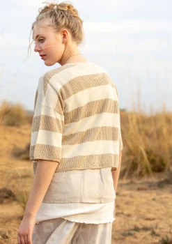 Best Gudrun Sjödén Strickjacke Aus Leinen/Recycling-Baumwolle feder-natur