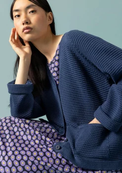 Gudrun Sjödén Strickjacke Aus Recycling-Baumwolle indigo