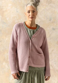 Sale Gudrun Sjödén Strickjacke Aus Recycling-Baumwolle rosa sand