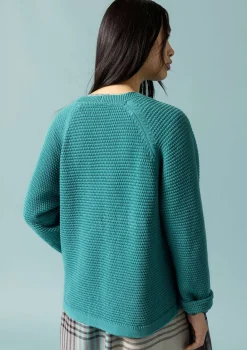 New Gudrun Sjödén Strickjacke Aus Recycling-Baumwolle aqua