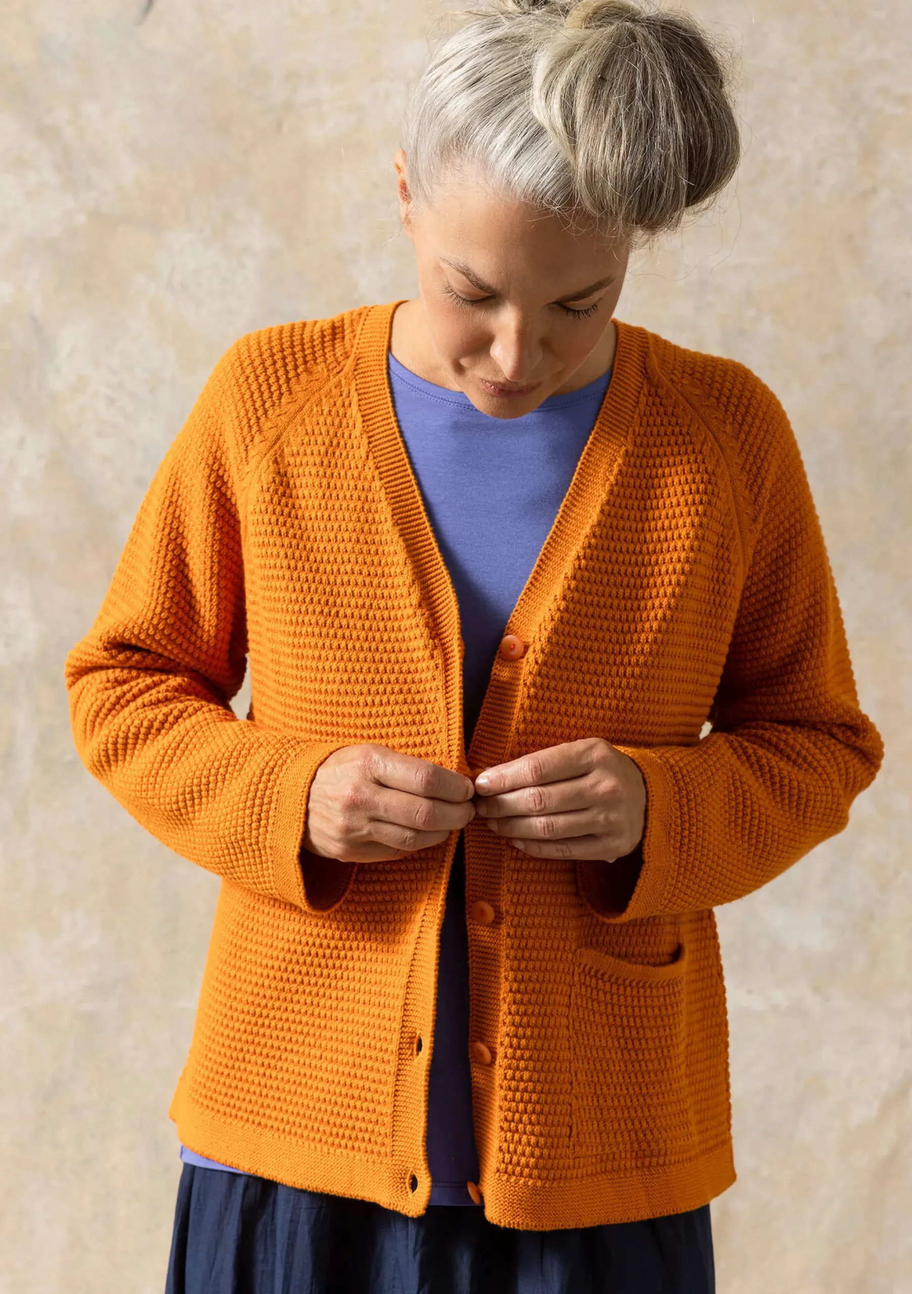 Sale Gudrun Sjödén Strickjacke Aus Recycling-Baumwolle masala