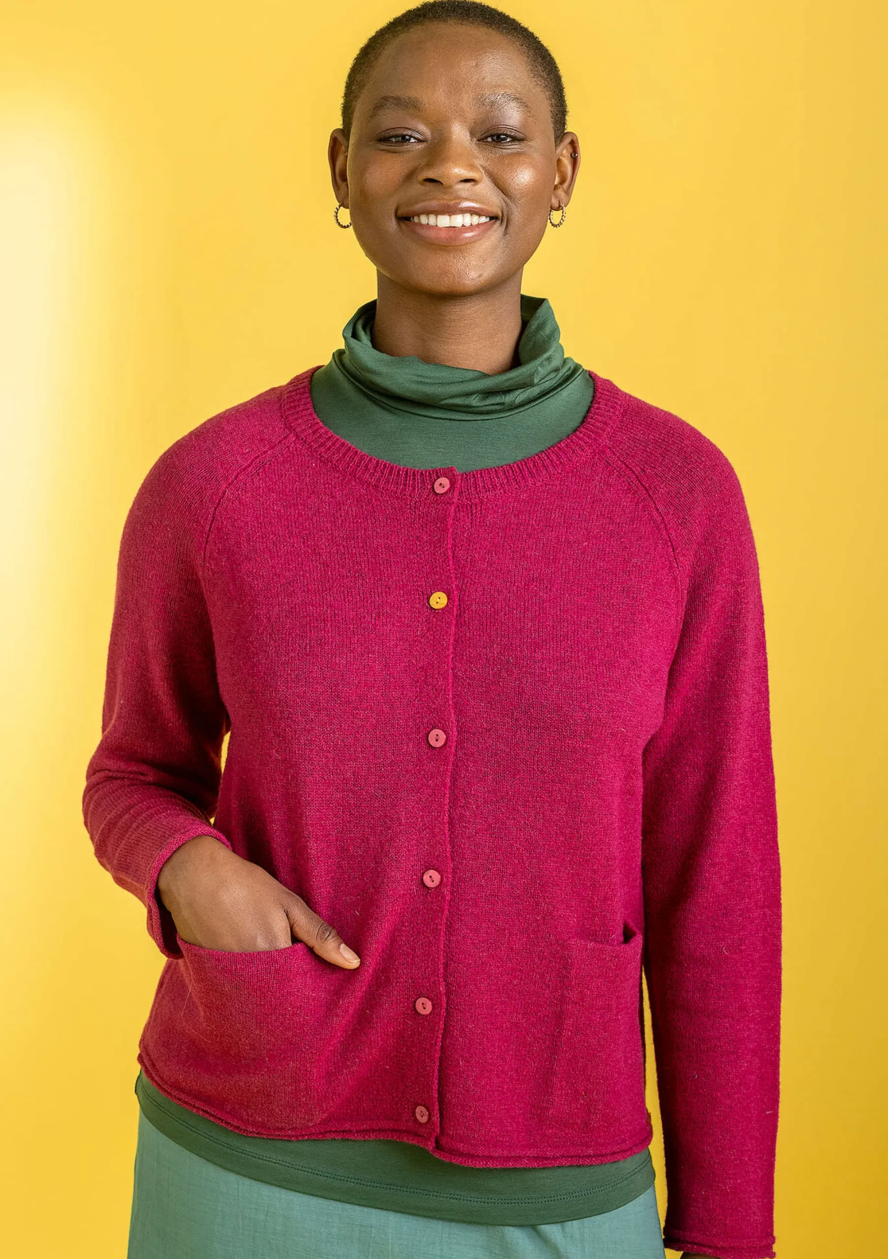 Gudrun Sjödén Strickjacke Aus Wolle alpenveilchen