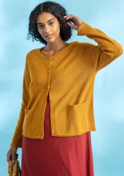 Hot Gudrun Sjödén Strickjacke Aus Wolle senf
