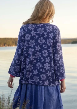 Gudrun Sjödén Strickjacke Flora-Li Aus Bio-/Recycling-Baumwolle veilchen