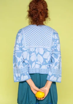 Sale Gudrun Sjödén Strickjacke Hilda Aus Bio-/Recycling-Baumwolle mildes blau