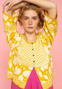 Sale Gudrun Sjödén Strickjacke Hilda Aus Bio-/Recycling-Baumwolle ananas