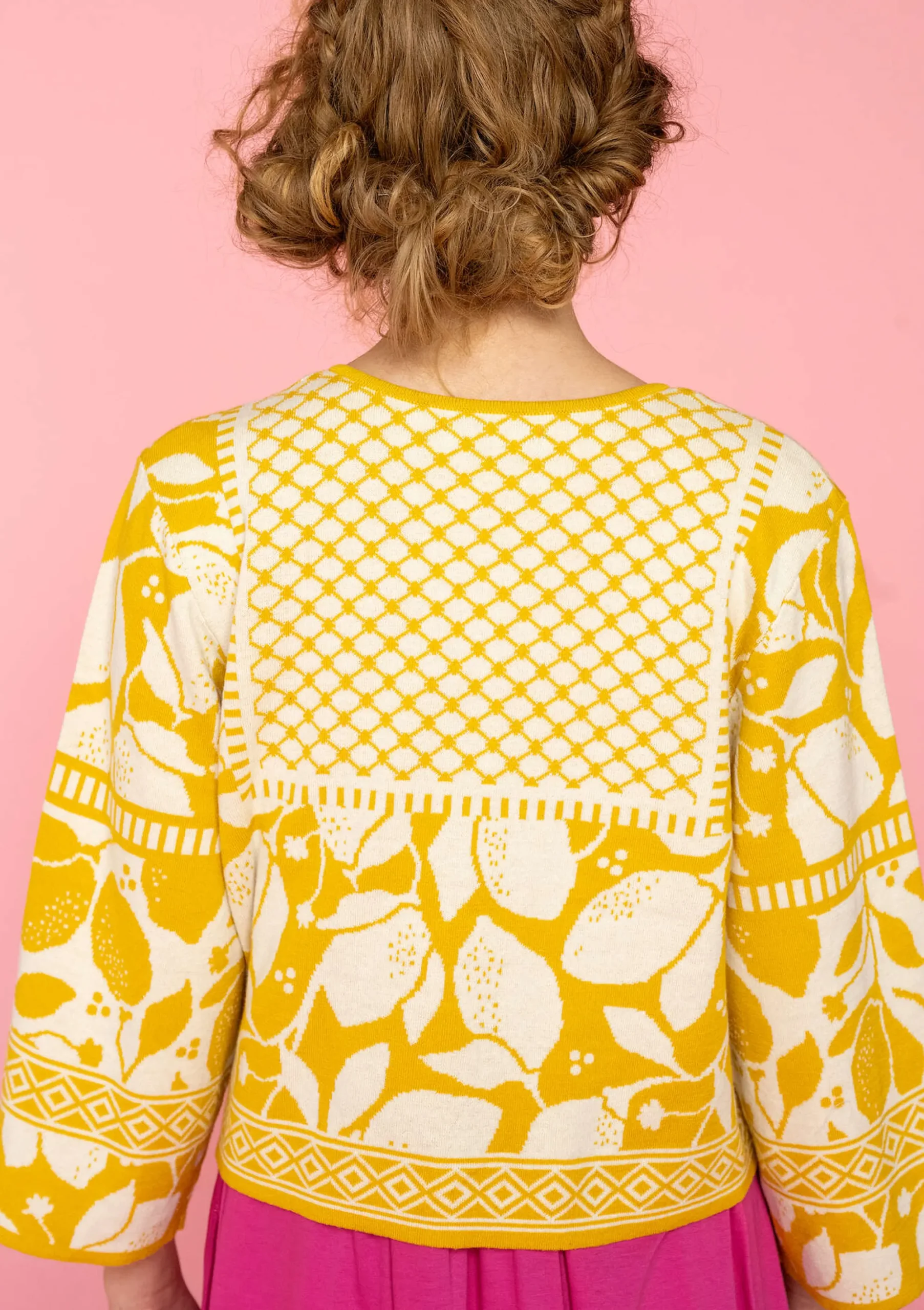 Sale Gudrun Sjödén Strickjacke Hilda Aus Bio-/Recycling-Baumwolle ananas