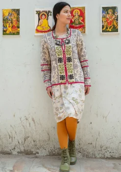 Online Gudrun Sjödén Strickjacke Jurta Aus Wolle/Lyocell hellsand