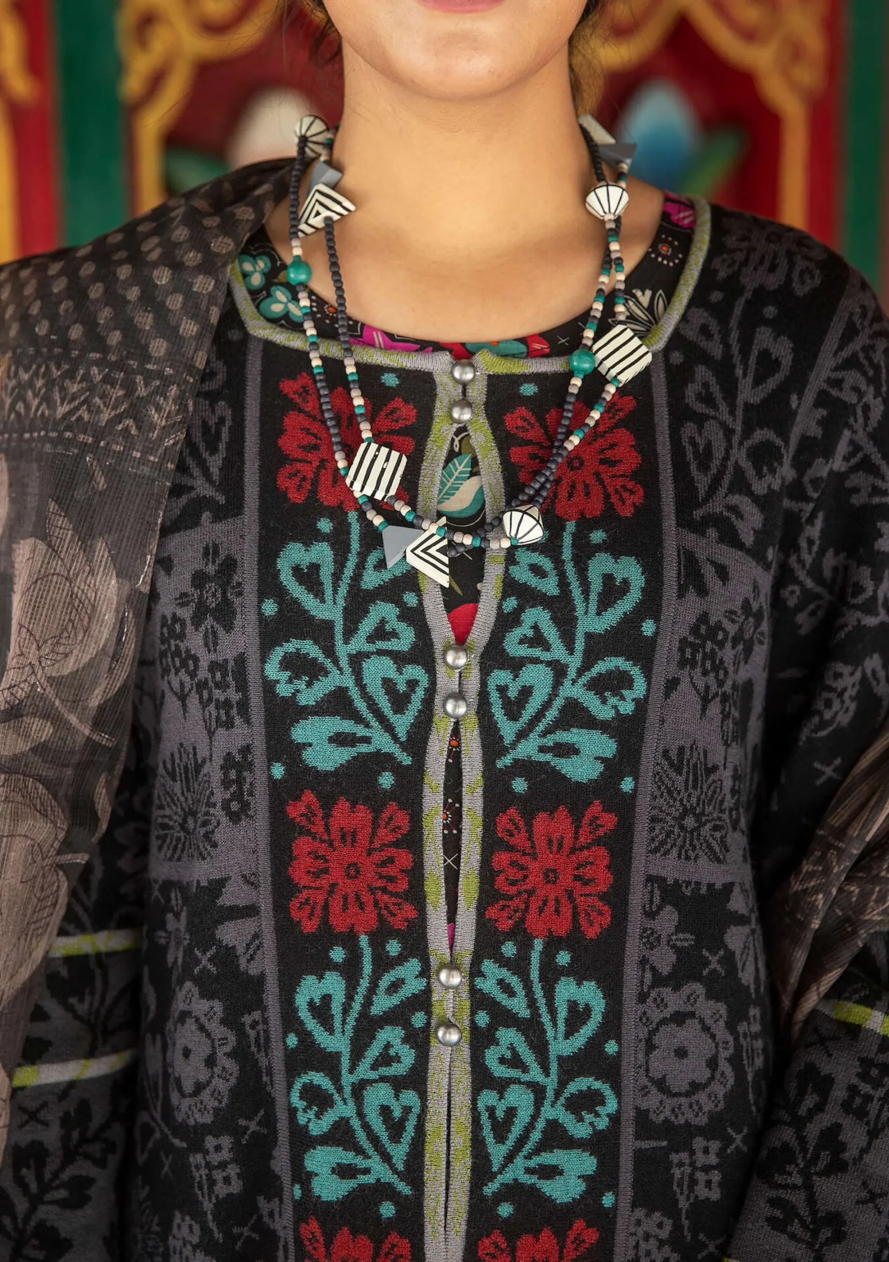 Hot Gudrun Sjödén Strickjacke Jurta Aus Wolle/Lyocell schwarz