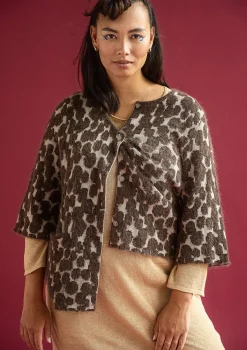 Best Gudrun Sjödén Strickjacke Morr Aus Alpakagemisch Und Recycling-/Bio-Baumwolle dunkelschokolade
