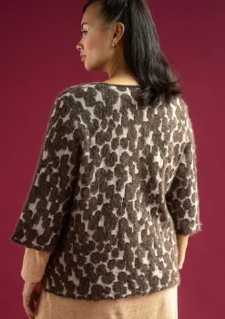 Best Gudrun Sjödén Strickjacke Morr Aus Alpakagemisch Und Recycling-/Bio-Baumwolle dunkelschokolade