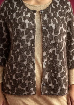 Best Gudrun Sjödén Strickjacke Morr Aus Alpakagemisch Und Recycling-/Bio-Baumwolle dunkelschokolade