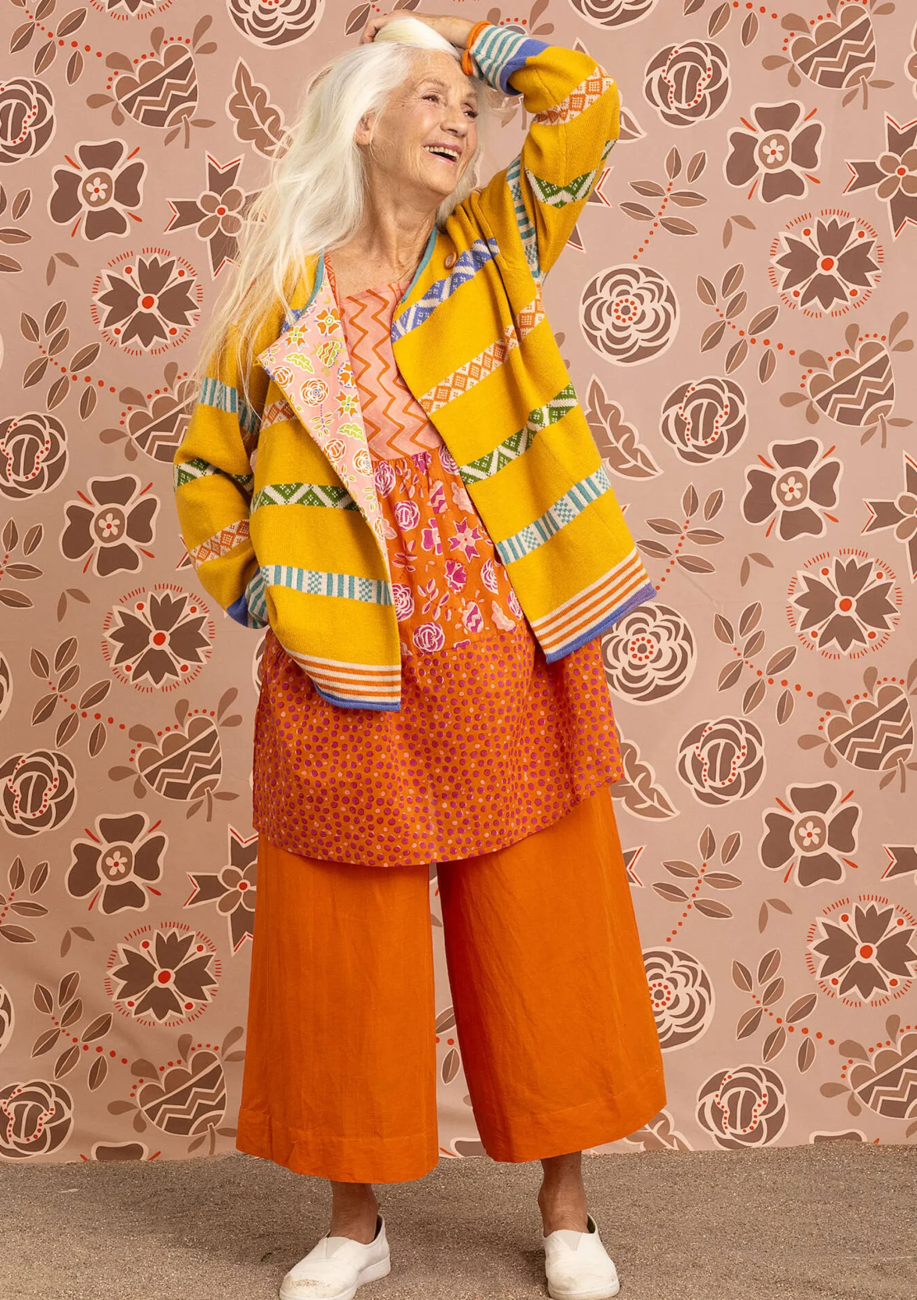 Online Gudrun Sjödén Strickjacke Shoko Aus Bio-Baumwolle/Wolle rapsfeld