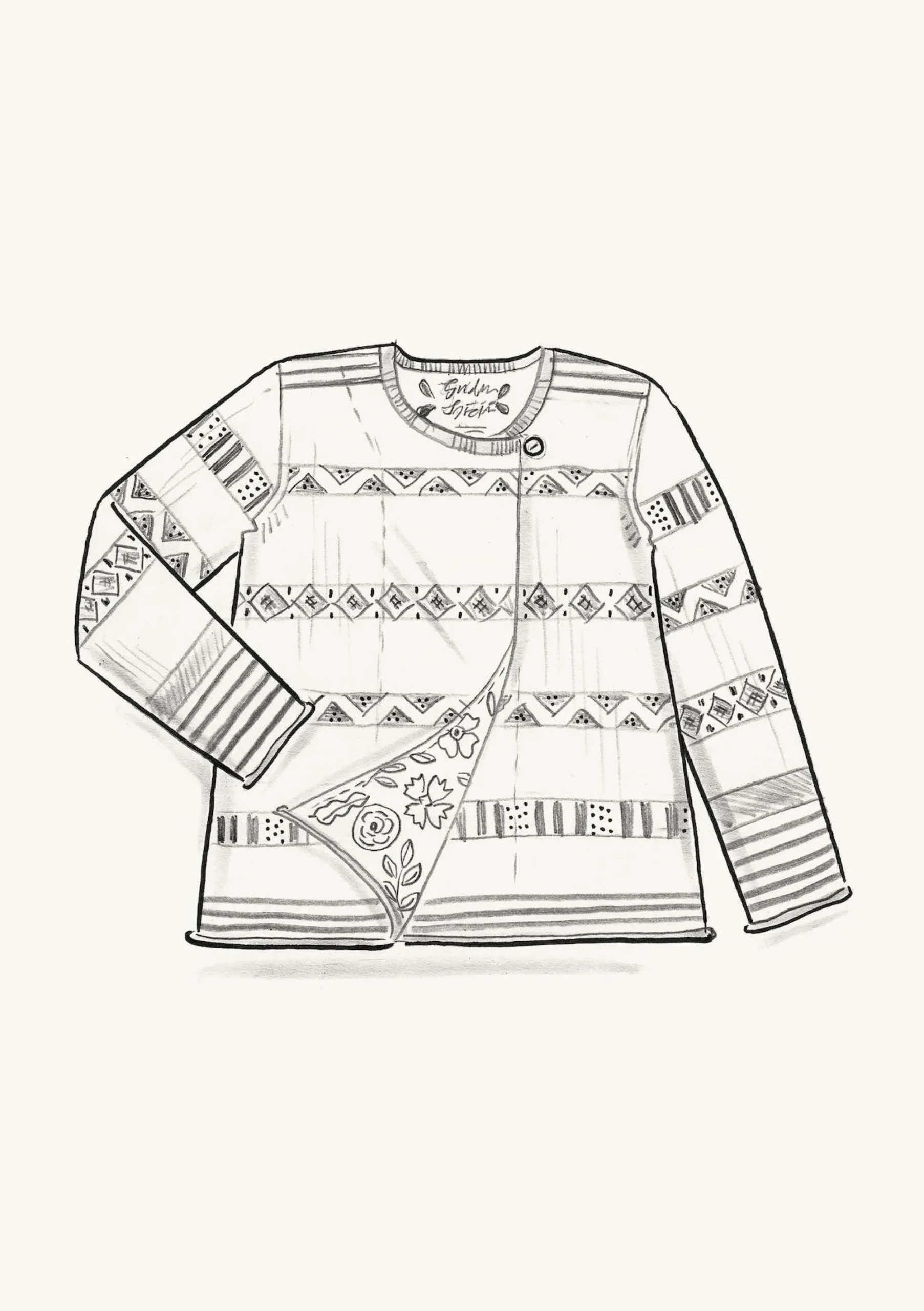Online Gudrun Sjödén Strickjacke Shoko Aus Bio-Baumwolle/Wolle rapsfeld
