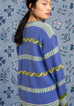 Outlet Gudrun Sjödén Strickjacke Shoko Aus Bio-Baumwolle/Wolle himmelblau