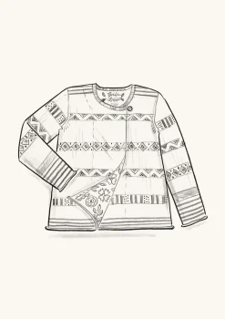 Outlet Gudrun Sjödén Strickjacke Shoko Aus Bio-Baumwolle/Wolle himmelblau