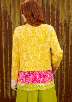 Gudrun Sjödén Strickjacke Ängskär Aus Bio- Und Recycling-Baumwolle ananas