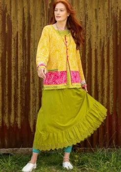 Gudrun Sjödén Strickjacke Ängskär Aus Bio- Und Recycling-Baumwolle ananas
