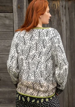 Outlet Gudrun Sjödén Strickjacke Ängskär Aus Bio- Und Recycling-Baumwolle schwarz