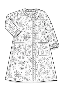 New Gudrun Sjödén Strickmantel Ottilia Aus Wolle Und Bio-/Recycling-Baumwolle tinte
