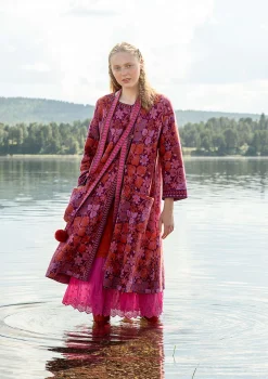 Discount Gudrun Sjödén Strickmantel Ottilia Aus Wolle Und Bio-/Recycling-Baumwolle traube