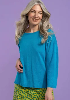 Online Gudrun Sjödén Strickpullover Aus Leinen lagunenblau