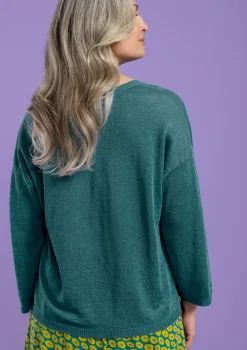 Gudrun Sjödén Strickpullover Aus Leinen veronagrün