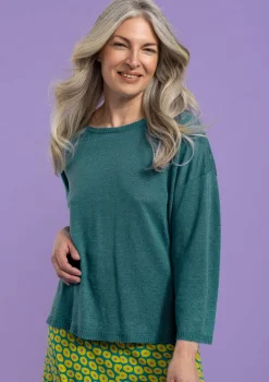 Gudrun Sjödén Strickpullover Aus Leinen veronagrün