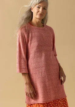 Discount Gudrun Sjödén Strickpullover Aus Leinen/Recycling-Baumwolle opalrosa