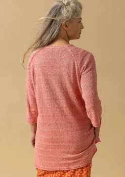Discount Gudrun Sjödén Strickpullover Aus Leinen/Recycling-Baumwolle opalrosa
