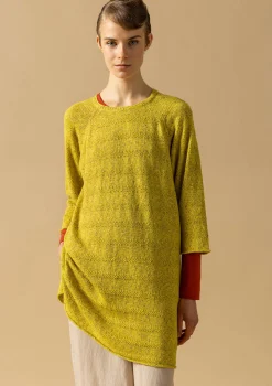 Sale Gudrun Sjödén Strickpullover Aus Leinen/Recycling-Baumwolle limettengrün